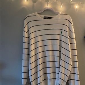 Navy and white striped Ralph Lauren sweater